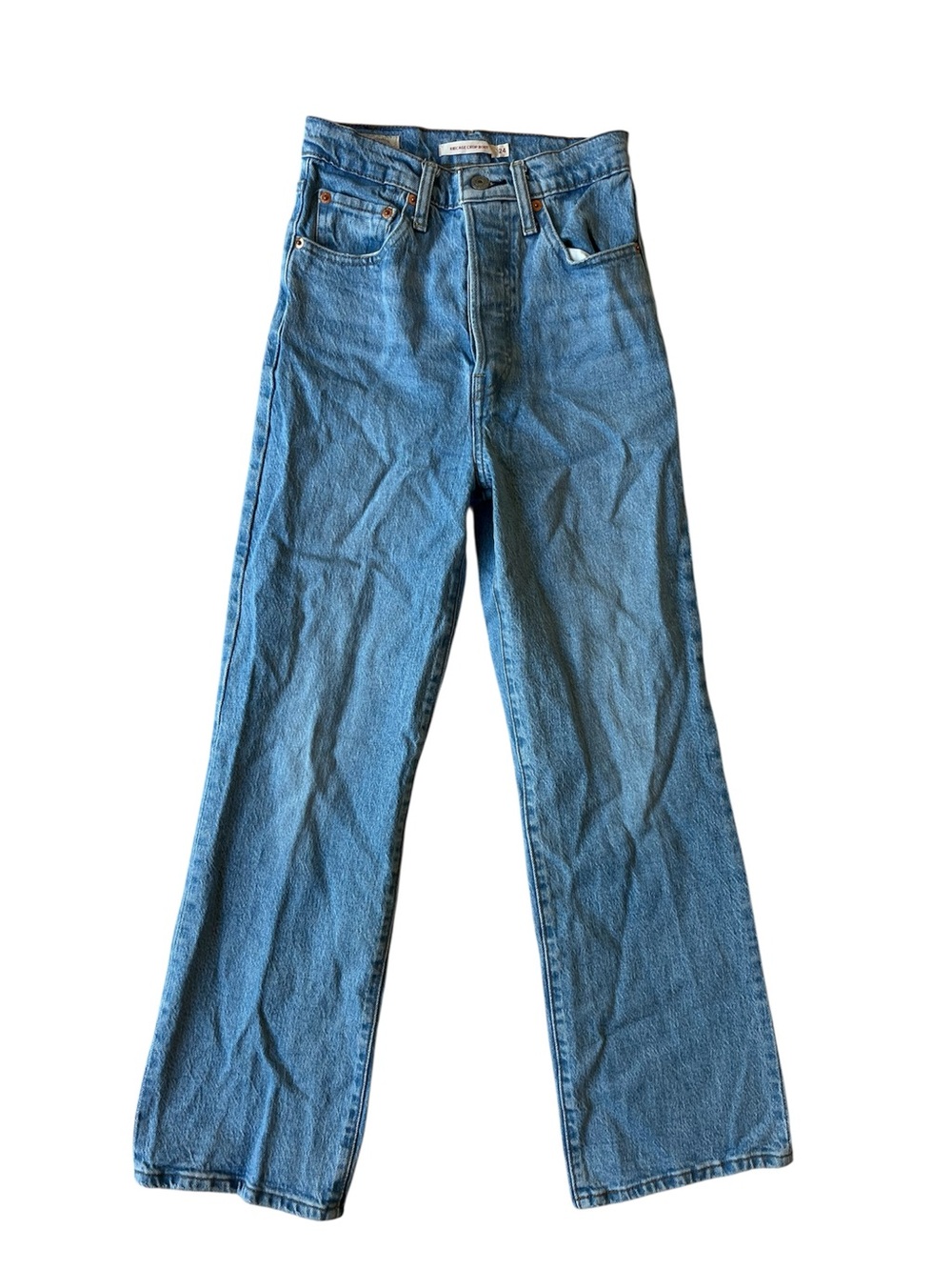 LEVIS QUALITY RIBCAGE CROPPED BOOT JEANS 24